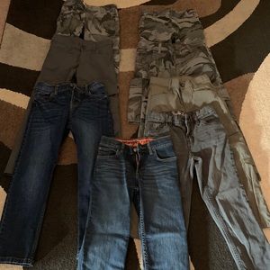 Lot of boys cargo pants and jeans